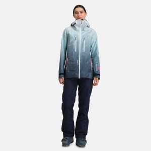 Rossignol Atelier S Ride Free Ski Jacket Aquamarble 75a | HCQVOS203