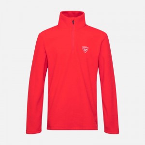 Rossignol Half-zip Fleece Top Sportsred 301 | VWZXCN692