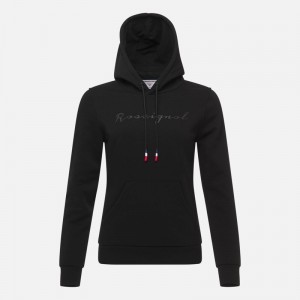 Rossignol Hette Logo Fleece Sweatshirt Svarte | NQMFGW075