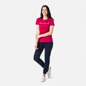 Rossignol Logo Tee Cherry 311 | ISNUYH785