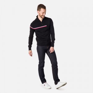 Rossignol Major Half-zip Genser Svarte | WXAYLU015