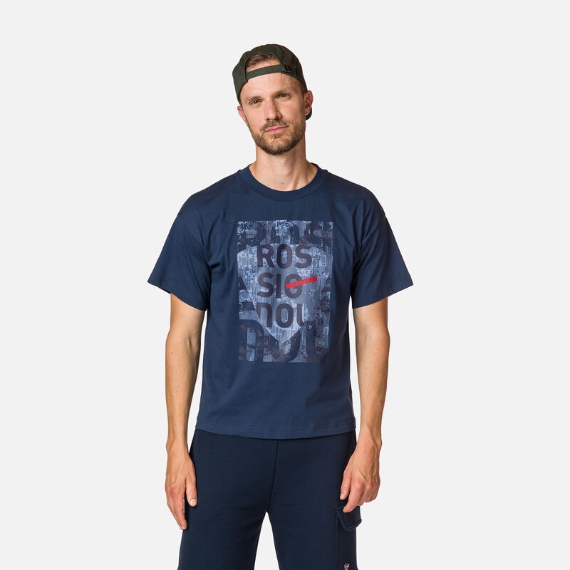 Rossignol Bomull Comfortable Grafiske Print Tee Darknavy 715 | EPDZQH892