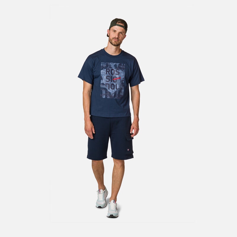 Rossignol Bomull Comfortable Grafiske Print Tee Darknavy 715 | EPDZQH892