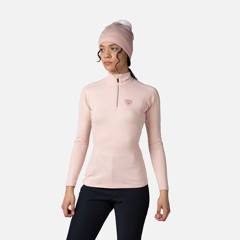 Rossignol Classique Half-zip Baselayer Top Powderpink 337 | UMRJVG230