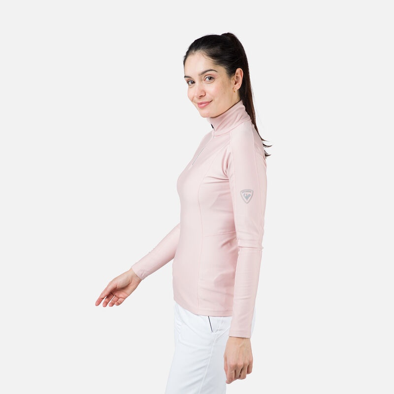 Rossignol Classique Half-zip Baselayer Top Powderpink 337 | NSKORT809