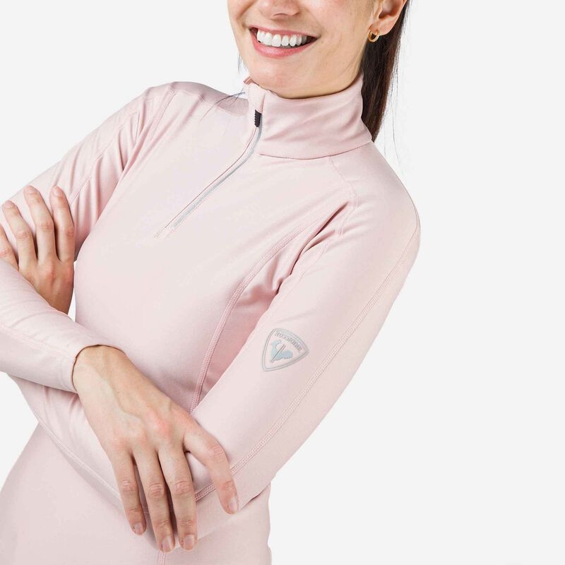 Rossignol Classique Half-zip Baselayer Top Powderpink 337 | NSKORT809