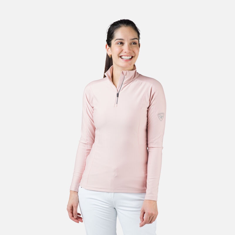 Rossignol Classique Half-zip Baselayer Top Powderpink 337 | NSKORT809