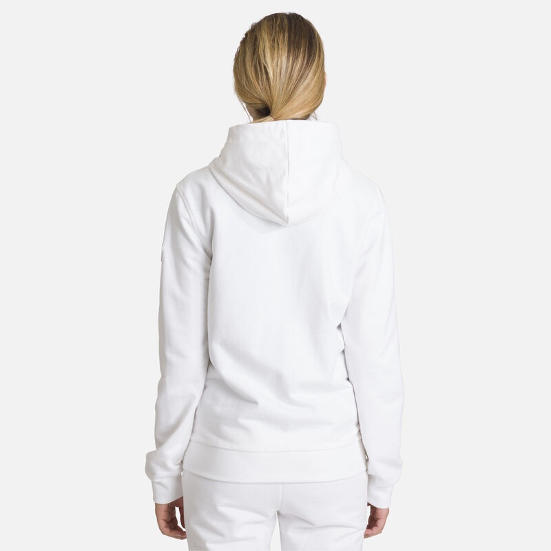 Rossignol Full-zip Hette Logo Bomull Sweatshirt Hvite | HNGPSU795