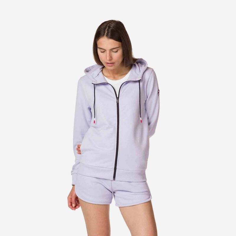 Rossignol Full-zip Hette Logo Bomull Sweatshirt Lavendergrey | VQWEUI286