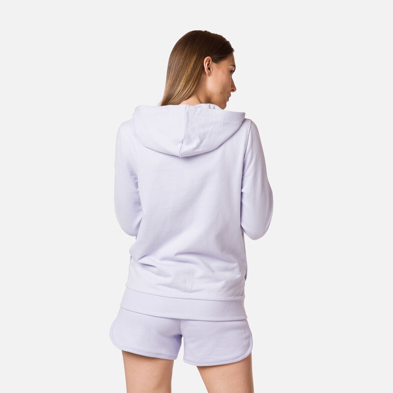 Rossignol Full-zip Hette Logo Bomull Sweatshirt Lavendergrey | VQWEUI286