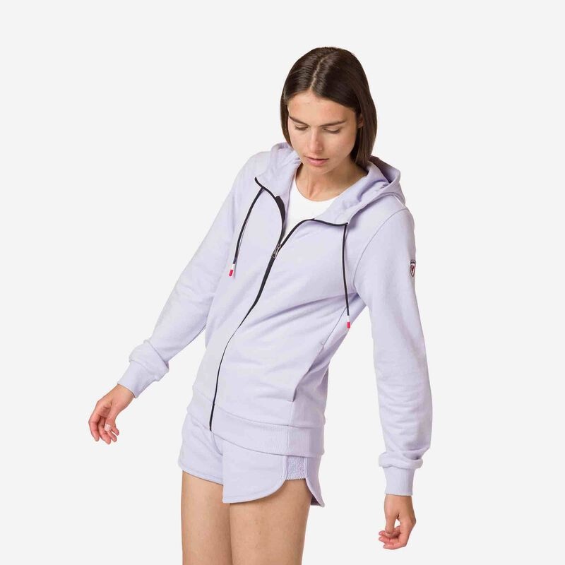 Rossignol Full-zip Hette Logo Bomull Sweatshirt Lavendergrey | VQWEUI286