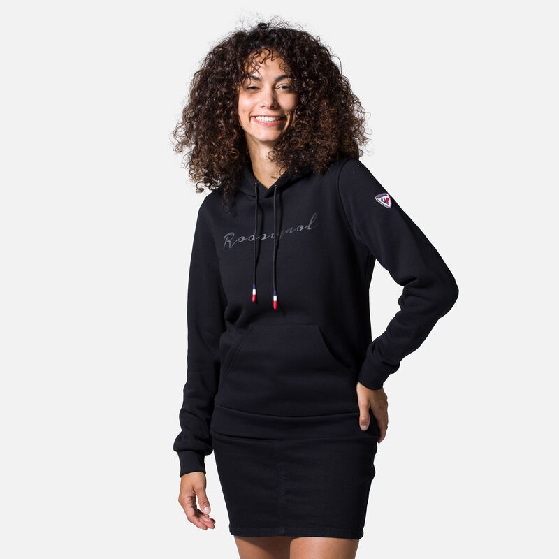 Rossignol Hette Logo Bomull Sweatshirt Svarte | LRUFTC315