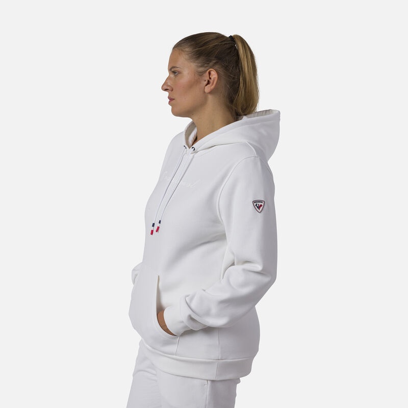 Rossignol Hette Logo Fleece Sweatshirt Hvite | BSJQWA428