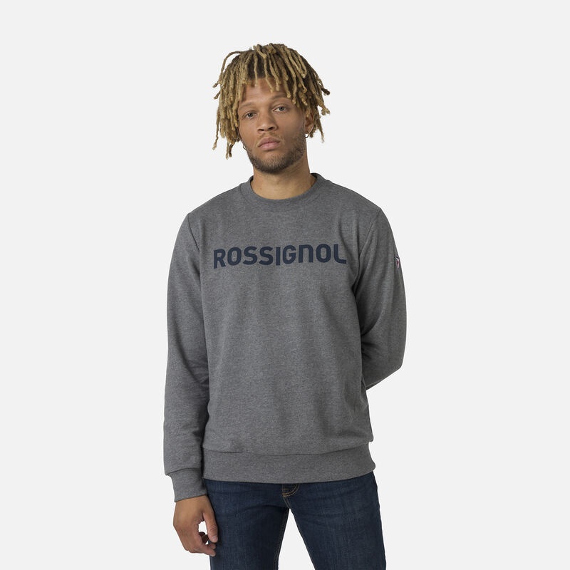 Rossignol Logo Bomull Sweatshirt Round Neck Heathergrey 280 | BDGHCM392