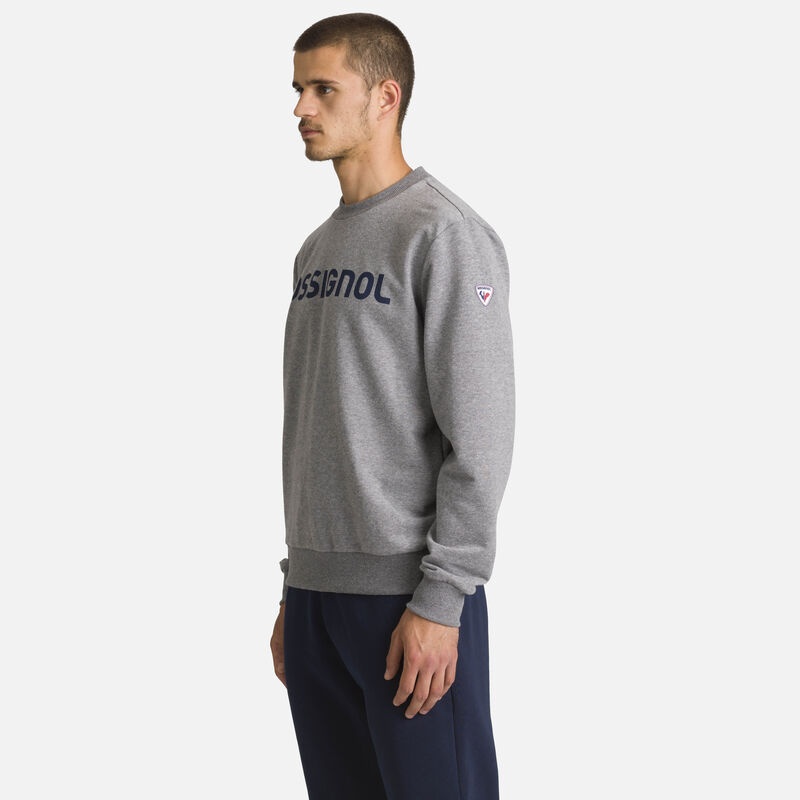 Rossignol Logo Bomull Sweatshirt Round Neck Heathergrey 280 | TWFKOH609