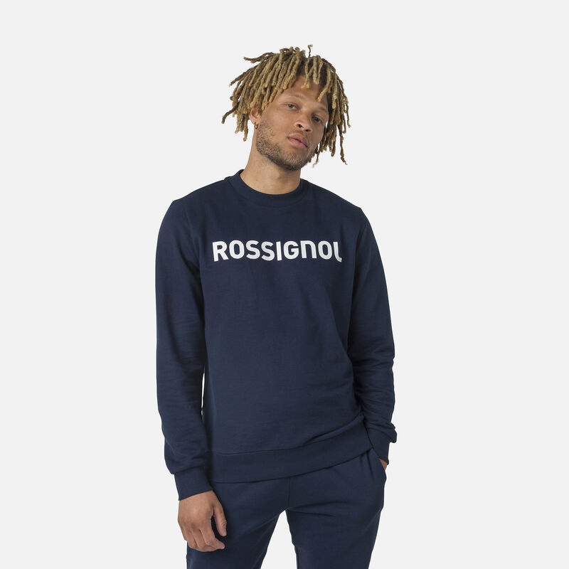 Rossignol Logo Bomull Sweatshirt Round Neck Darknavy 715 | NRYHJA419