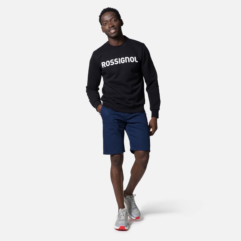 Rossignol Logo Bomull Sweatshirt Round Neck Svarte | GMWFSA742