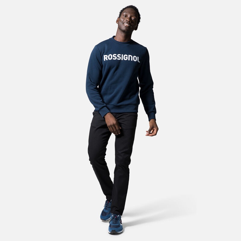 Rossignol Logo Bomull Sweatshirt Round Neck Darknavy 715 | LRWICM427