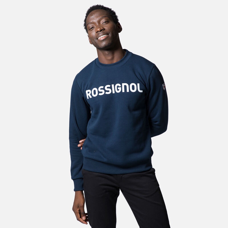 Rossignol Logo Bomull Sweatshirt Round Neck Darknavy 715 | LRWICM427