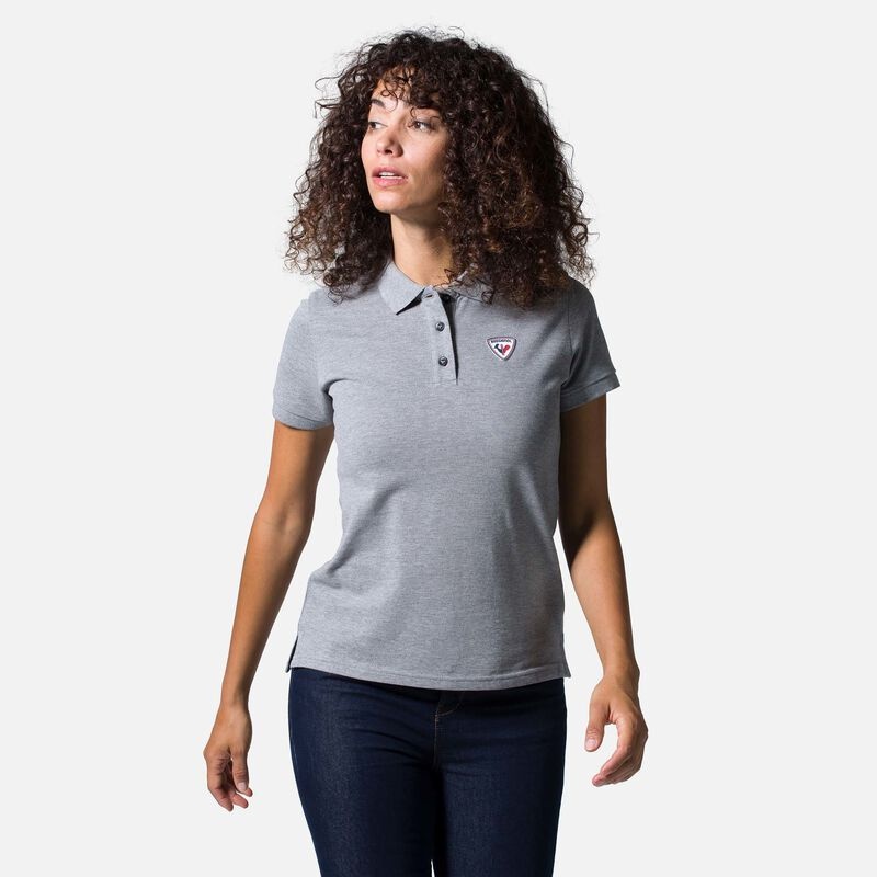 Rossignol Logo Polo Heathergrey 280 | EQZACR236