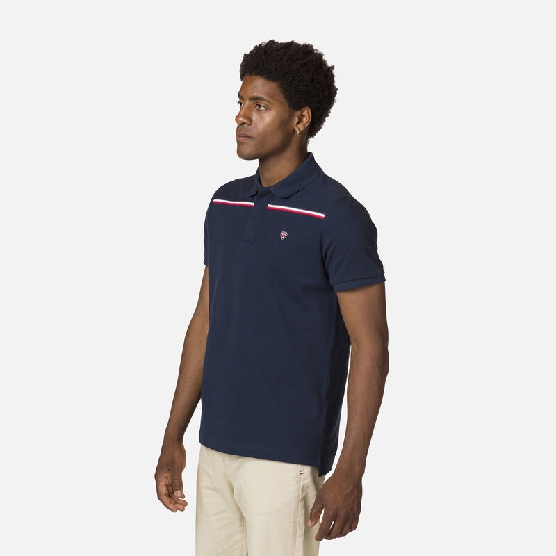 Rossignol Logo Polo Tape Shirt Mørke Marineblå | IKDXBA516