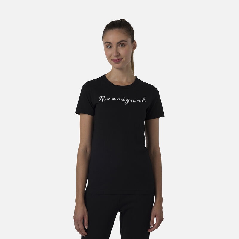 Rossignol Logo Tee Svarte | JCZITW564