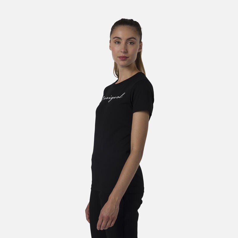 Rossignol Logo Tee Svarte | JCZITW564