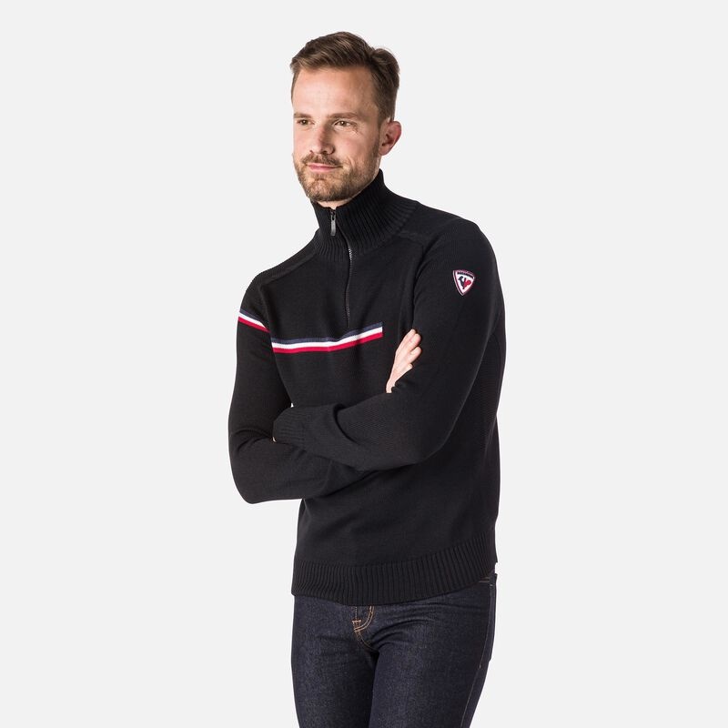 Rossignol Major Half-zip Genser Svarte | WXAYLU015