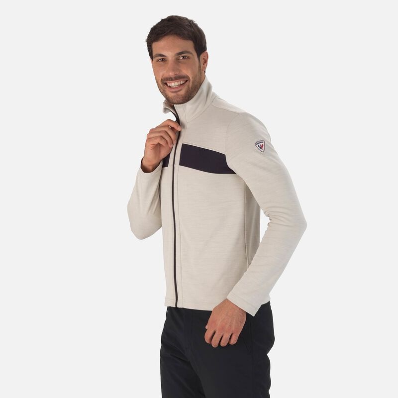 Rossignol React Merino Full Zip Mellomlag Wilddove 853 | YVKXFA645