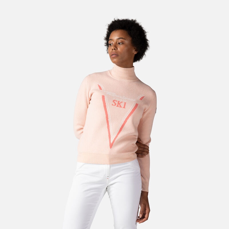 Rossignol Victoire Turtleneck Knit Genser Powderpink 337 | QBLPYW134